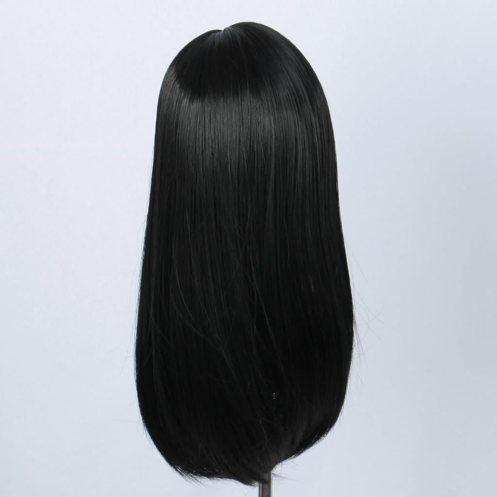 Linfairy 8-9 inch 13 Doll Long Wig, Straight Long Hair (Black)