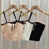 New knitted sling vest female sweet Spice Girl slim fit spring and summer outer wear inner bottoming shirt slim top tide