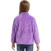 Kids Casual Outerwear Long Sleeve Stand Collar Soft Plush Zipper Closure Pockets Side Warm Jacket