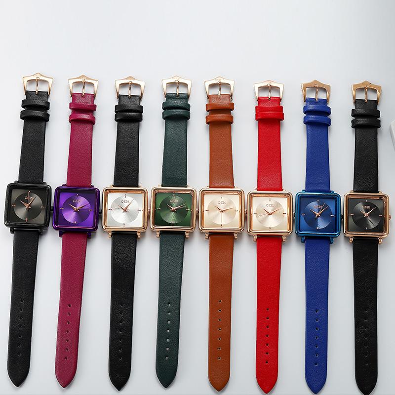 Square Women'S Watch Korean Trend Student Watch Fashion Waterproof Belt Casual Women'S Watch
