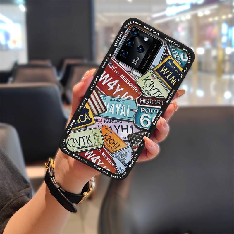 Waterproof Silicone Phone Case For ZTE Blade V30 Fashion Design Full Wrap Durable Back Cover Cover Shockproof Cartoon