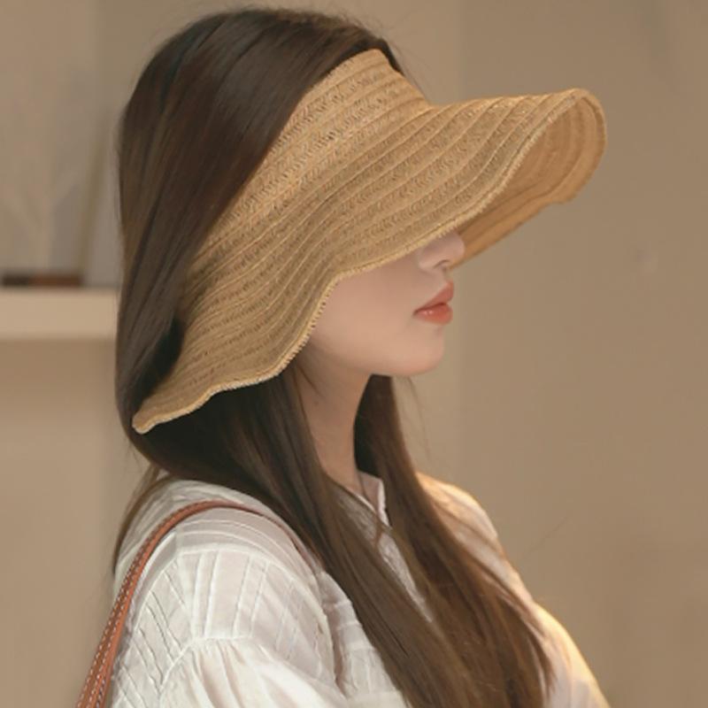 Spitzen Schleife Großer Rand Strohhut Neuer Strand Sonnenhut Damen Schöner Sonnenhut