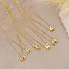 Bubble Letter Necklace Gold, Dainty Initial Necklaces for Women 14K Gold Plated Small A to Z Name Necklace Personalized Simple Initial Pendant Cute