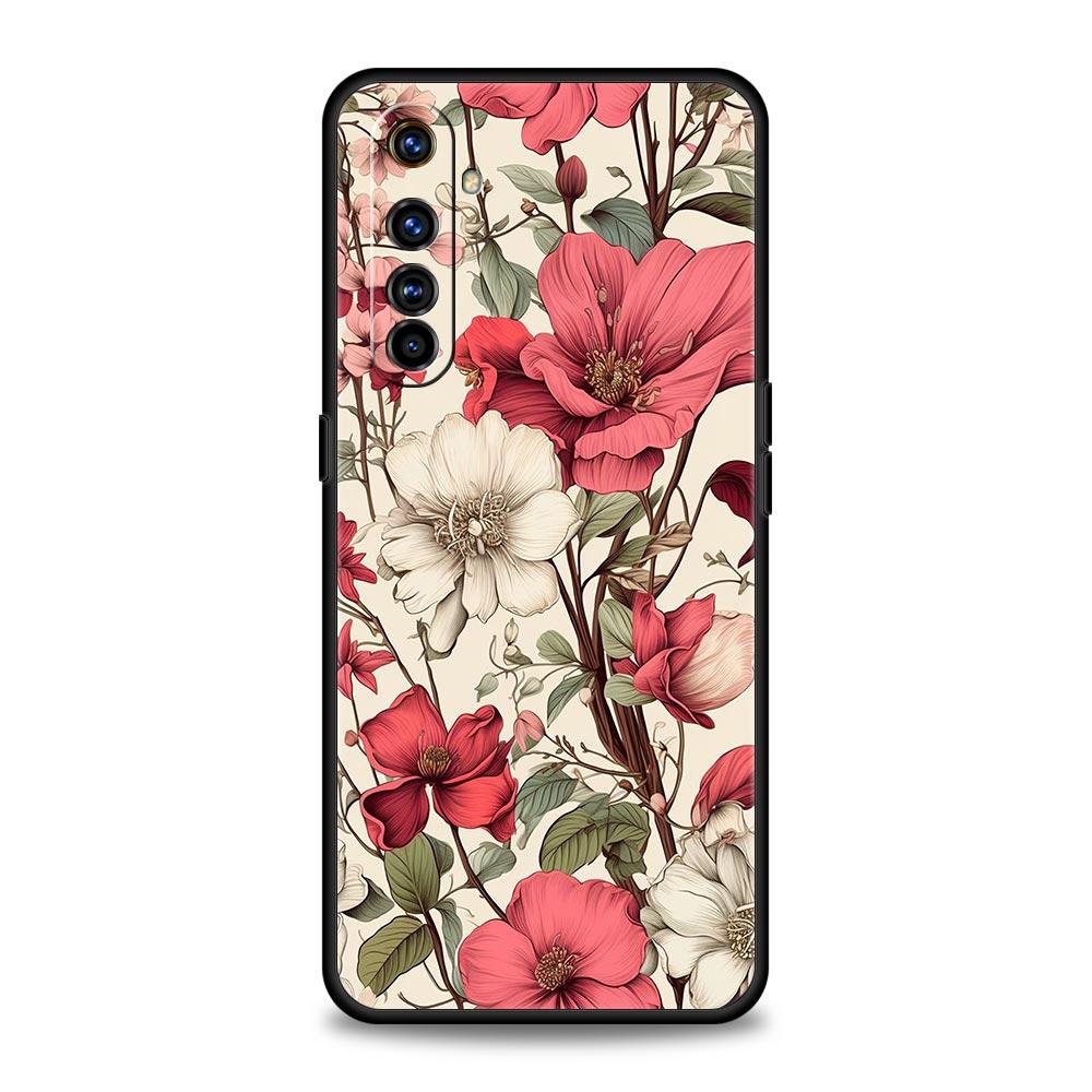 Oil Painting Flowers Pattern Design Case For Realme C67 C63 C55 C53 C35 C25 C21 GT 2 3 5 6 10 11 12 13 Pro Soft TPU Phone Cover