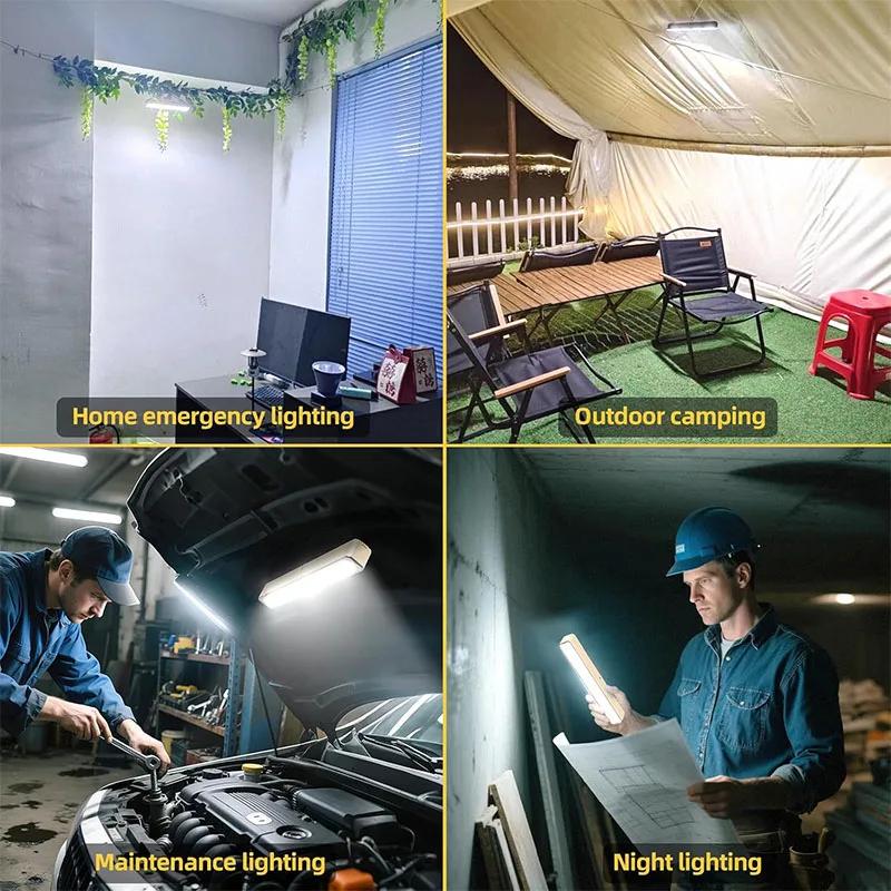Portable Outdoor Camping Light Magnetic Cabinet Lamp Rechargeable Emergency Lights for Car Repairing Inspection Lamp Length
