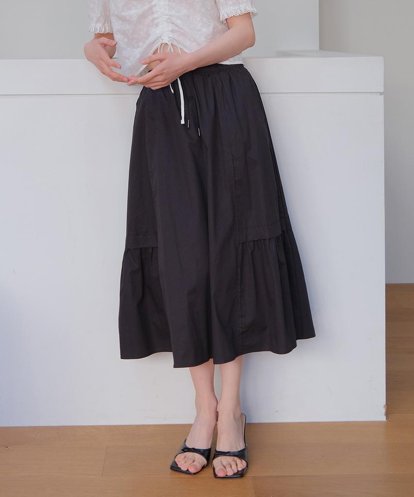 Moui Roa Banding Maxi Skirt (Black)
