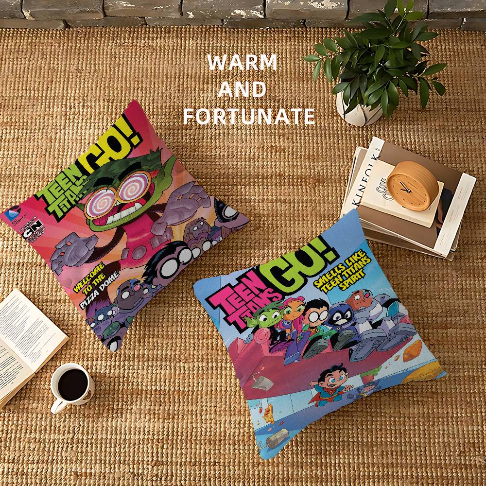 T-Teen T-Titans Go Stitch Glücksdrache Kissenbezug Sofakissenbezug Heimzimmer Dekoration Kindergeschenk