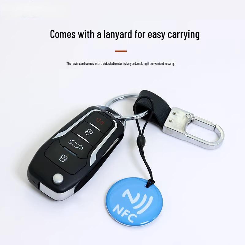 NFC Epoxy Card with NTAG215 Chip - 504 Bytes Round Tap-to-Connect Card