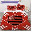 CR Flamengo Pattern Bedding Uilt Set Uilt Cover Pillowcase Home Decoration Birthday Gift (1 * Duvet Cover + 2 * Pillowcase Without Core)