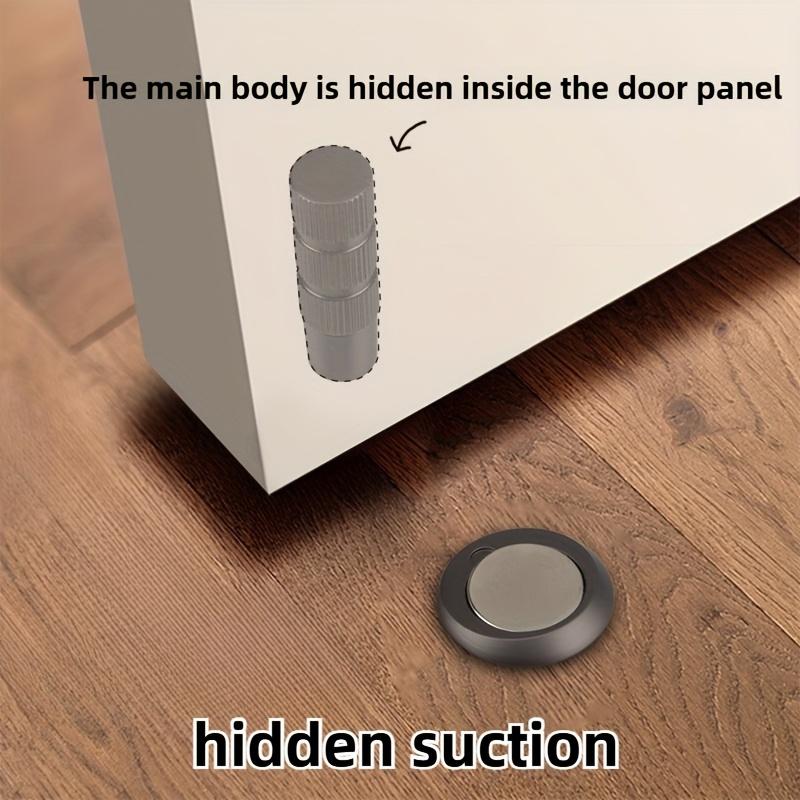 Neue unsichtbare Türstopper Magnetische Türfang, Versteckte Saug-Türstopper Wandschutz Ultra-dünner Boden-Türhalter Stoppt