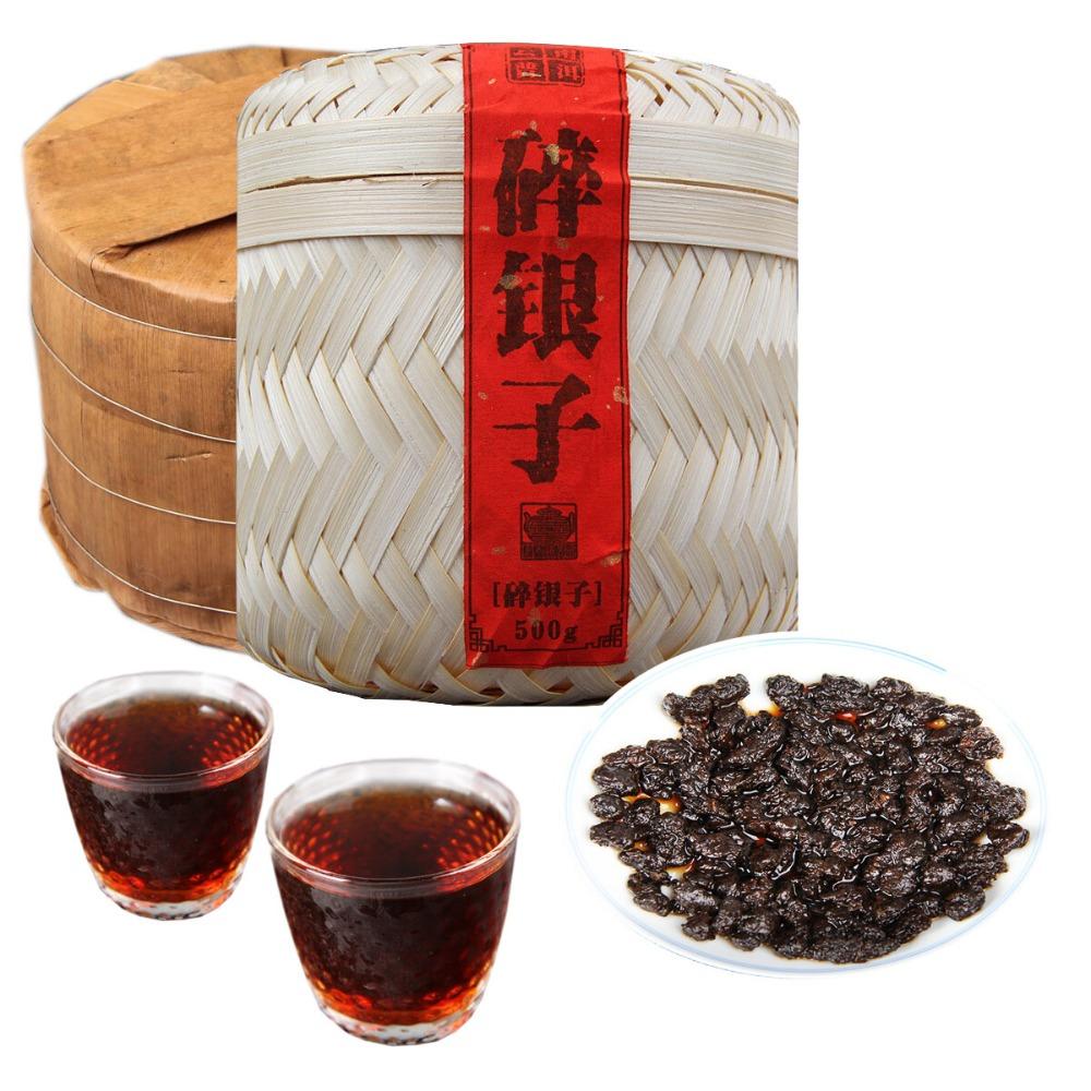 Organic Ripe Pu Erh Tea 500g Handmade Bamboo Basket Gift