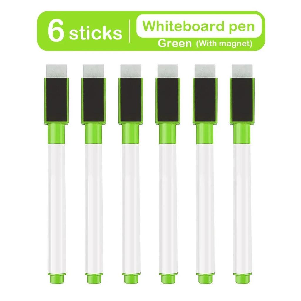8pcs Colors Magnetic Waterproof Dry Erase Markers Medium Point For Office Whiteboards Drawing Pen Dry Erase With Built-in Eraser