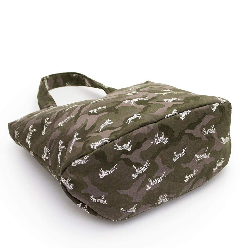 [Hishi-ya Calen Blosso] Zebra Print Handbag, Nishijin-style Weave (red)