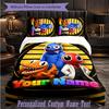 Personalized 3Pcs Bedding SetRainbow Friends Custom Text Duvet Cover Pillowcase Set Bedroom Gift