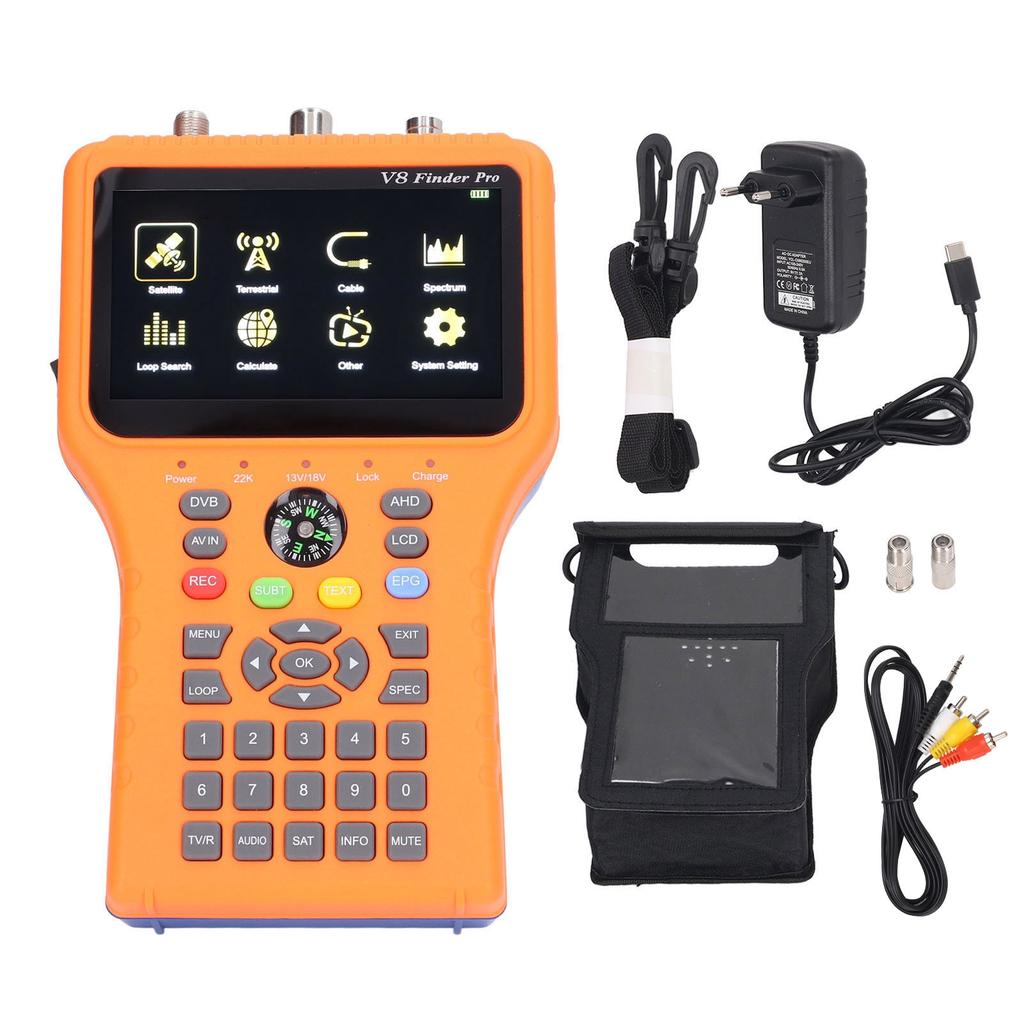 Digital Satellite Finder Satellite Finder V8 FINDER PRO2 FTA DVB S2X Signal Meter with 4.3inch LCD Screen Function
