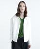 Noirer Cotton Silk Oversized Coach Jacket (White)