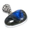 Natural Labradorite Gemstone 925 Solid Sterling Silver Gift Pendant 1.22" K6j71