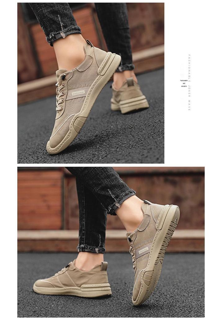 Men's Summer 2024 Breathable Ice Silk Slip-On Canvas Shoes - Casual Trendy Board Shoes