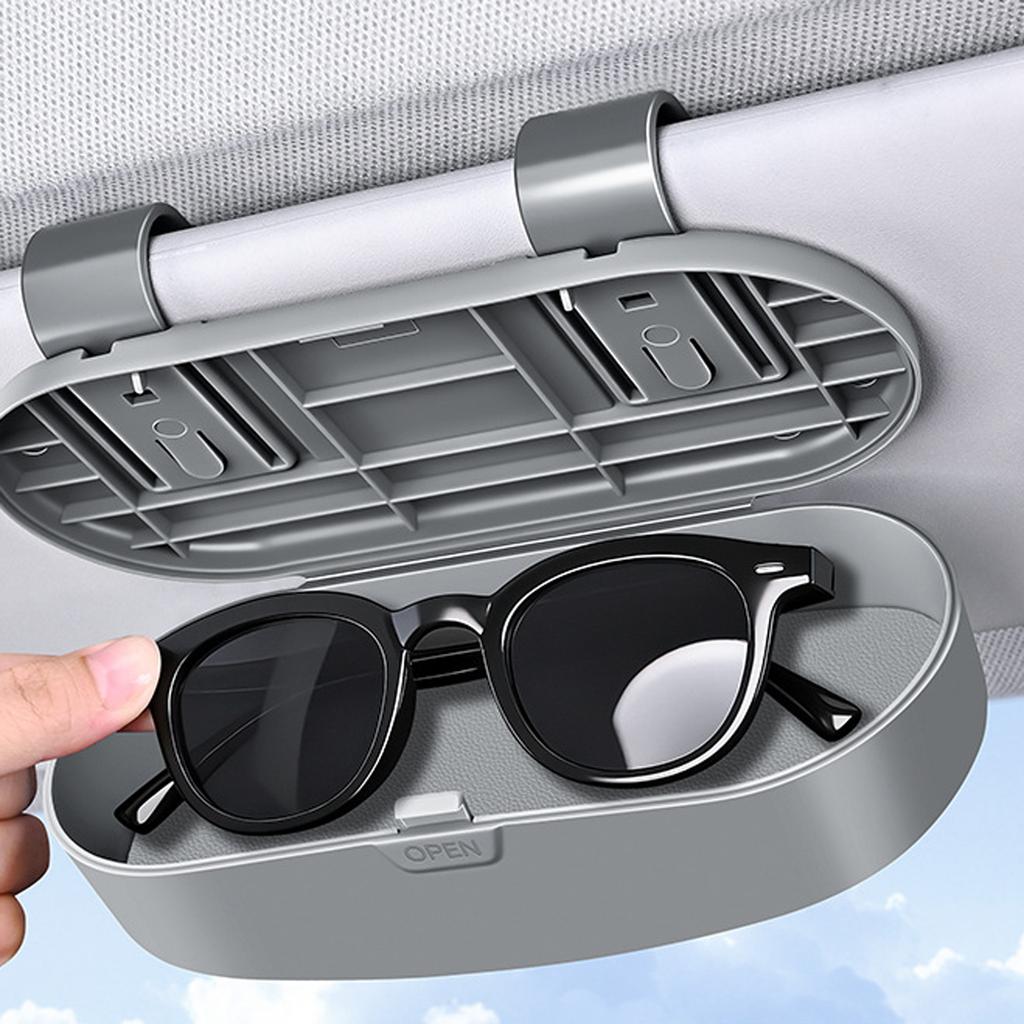 Car Sunglasses Case, Car Sun Visor Sunglasses Case, Multi-functional Sunglasses Clip, Convenient Storage For Glasses/cards And Receipts.