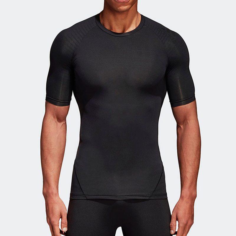 Adidas T Shirts Men's Black Crew Neck Moderate Straight Fit CF7171