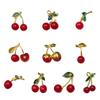 Bright Cherry Fruit Brooch For Women Fashion Accessory Strong Alloy Great For Casual Outings And Special Event