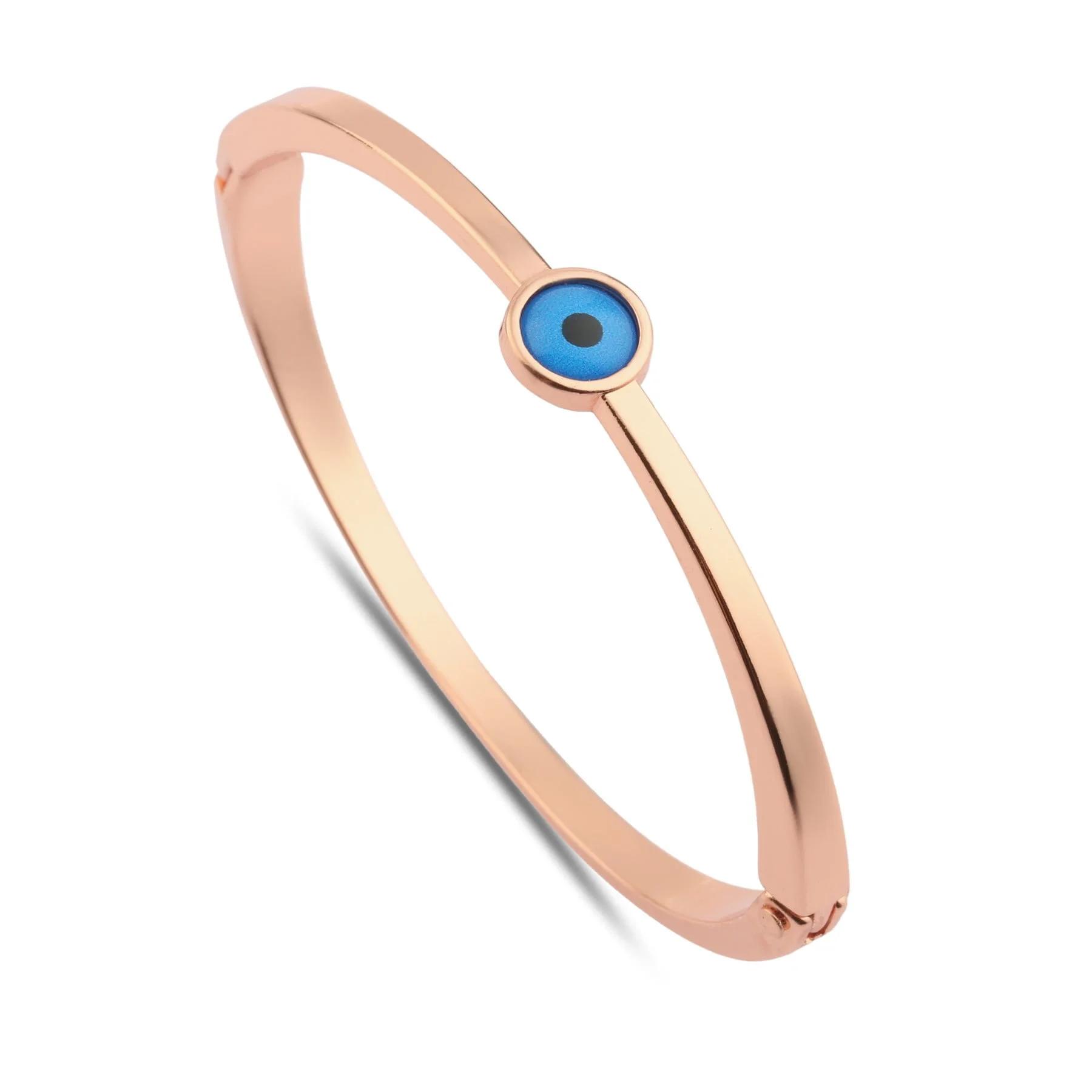 

Женская Роза Серебряный Цвет Сглаза Камень Браслет-манжета Ювелирный Аксессуар Подарок