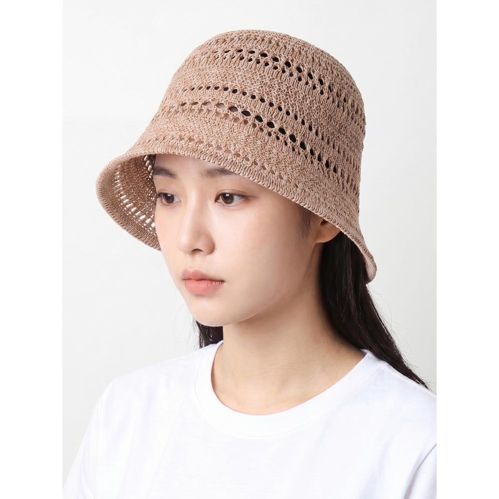 Daiso Woven Bungee Hat Brown