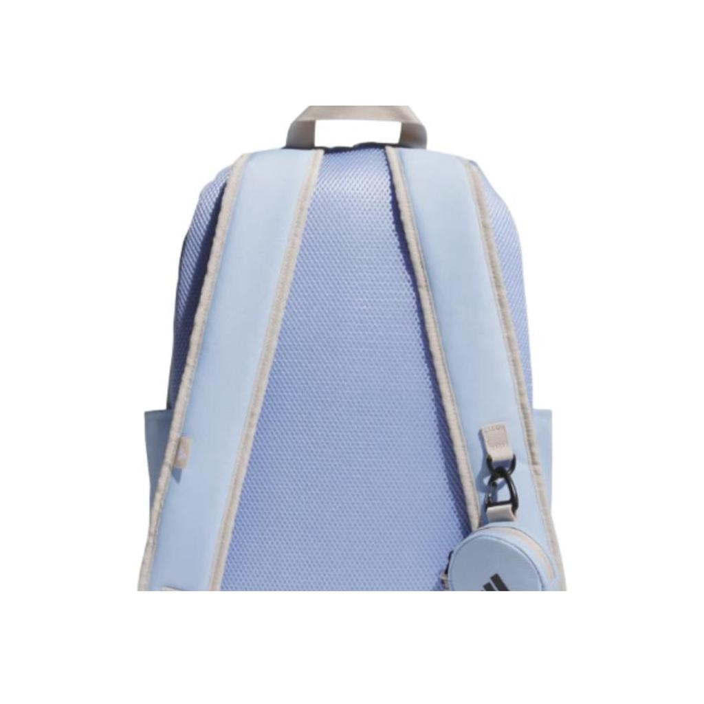 Adidas Logo Zip Closure Recycled Polyester Backpack Unisex Backpack Bright-Blue JY4768