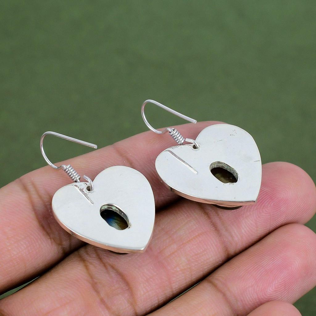 Boucle d'oreille Labradorite Boucle d'oreille Argent Sterling 925 Bijoux Délicats Boucles d'oreilles Faits Main Bijoux Pierre Précieuse Labradorite Boucle d'oreille Pendantes Cadeaux Pour Ami