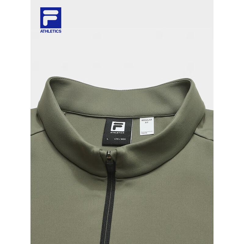 FILA Men's Half-Zip Knitted Long Sleeve Top