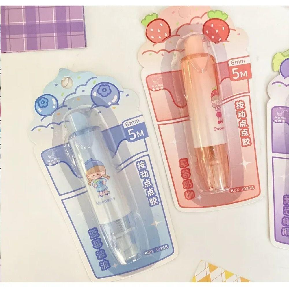 Press-On Double Sided Adhesive Tape Stationery Dot Glue Roller Tapes Dot Liner Tape Glue  Student