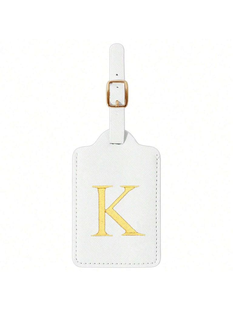 Modischer Koffer mit Buchstabenstickerei, Design mit Sichtschutzklappe, A-Z Buchstaben, unverzichtbares Gepäckidentifikationswerkzeug für Reisen.zwq