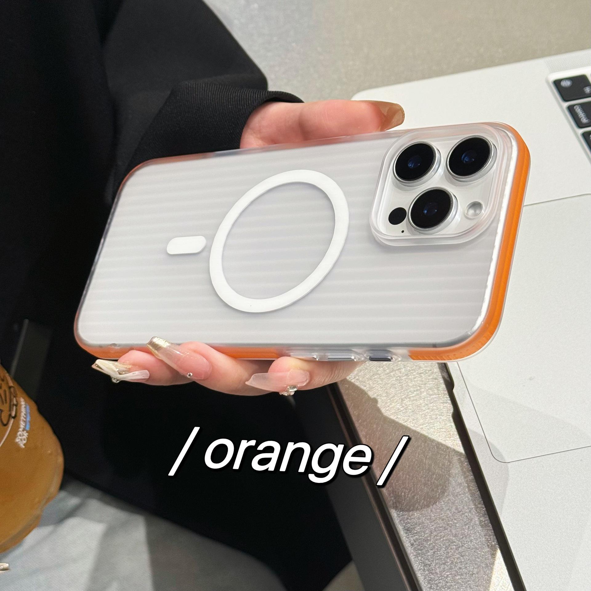 

Для IPhone 16 Promax Матовый чехол для телефона с текстурой кожи для Apple 15 Противоскользящая защита борта от падений Сильная магнитная защита Крышка For iPhone12Promax