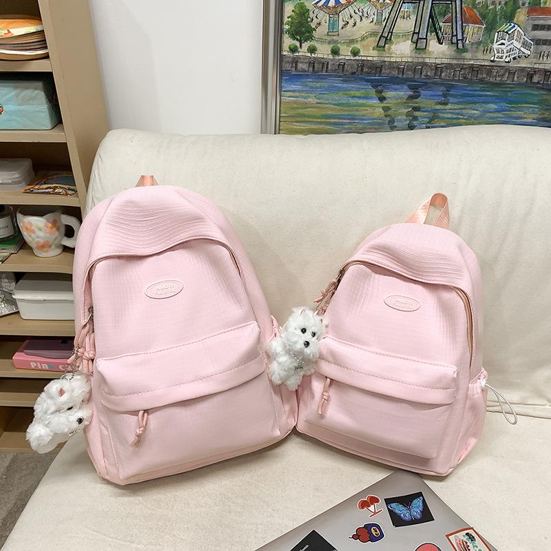 Schoolbag Backpack Japanese Ins Wind Soft Girl Cute Girl Backpack Junior High School Student Lightweight Schoolbag Large Capacity Computer Bag
