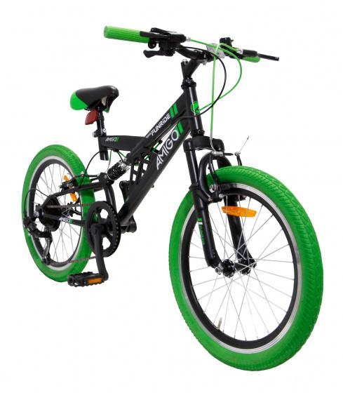 AMIGO Fun Ride 20 Inch 33 cm Junior 7SP Rim Brakes Black/Green köp