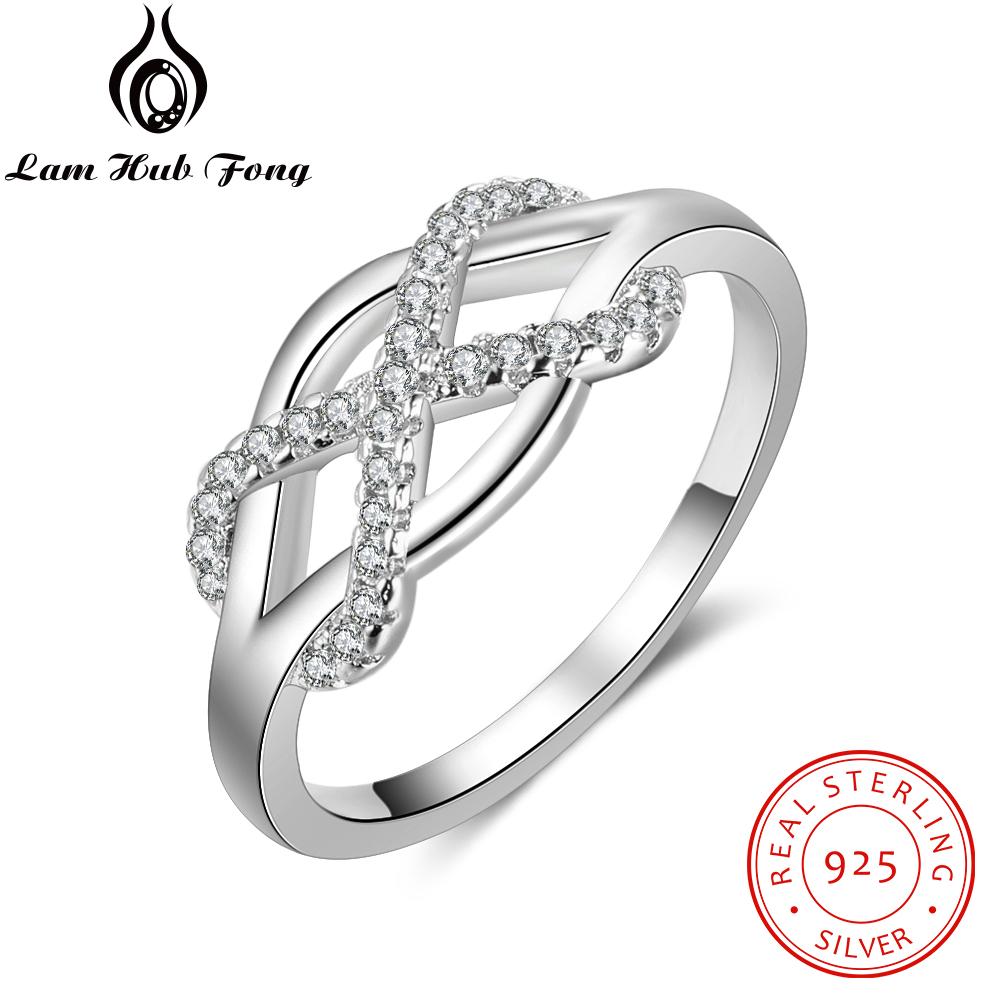 

Женские обручальные кольца из серебра 925 пробы Бесконечная форма Кубический цирконий Кольцо Помолвка Свадебный Подарок Ювелирные изделия (Лам Хаб
