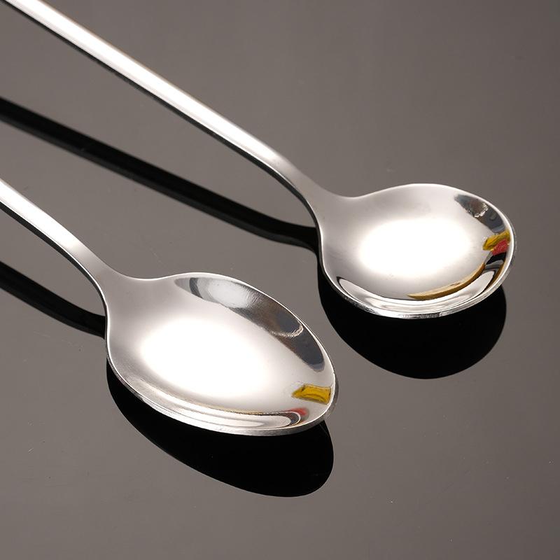 304 Stainless Steel Spoons Long Handle Coffee Stirring Spoon Ice Cream Scoop Set Teardrop Mixing Tool for Cocktail Shaker