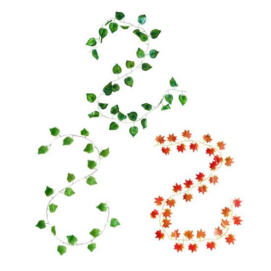 Artificial Ivy Garlands 90.5 Inch Realistic Faux Vine with Leaves Fake Hanging Plants Decoration for Bedroom Indoor Outdoor Garden Wall Decor