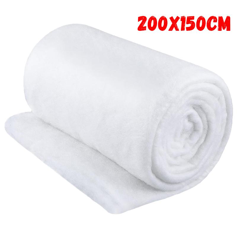 Artificial White Snow Cotton Christmas Fake Snow Fluffy Fiber Stuffing Snow Blanket Roll Xmas Tree Backdrop Covering Party Decor