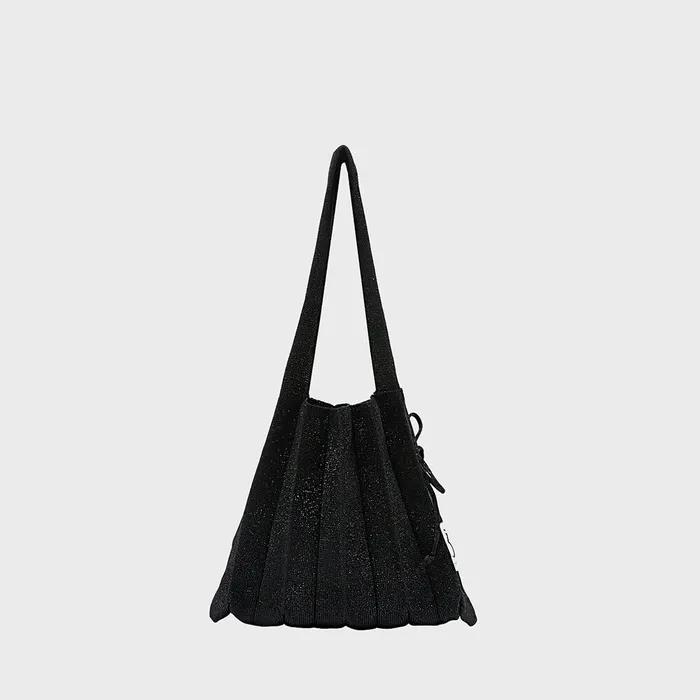 Lucky Pleats Knit S Starry Black