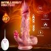 Female Realistic Insertion Dildo Licking Vibrator Vibrating 9 Vibrations 3 Insertion Modes USB Rechargeable Corded Remote Control Dildo For Women