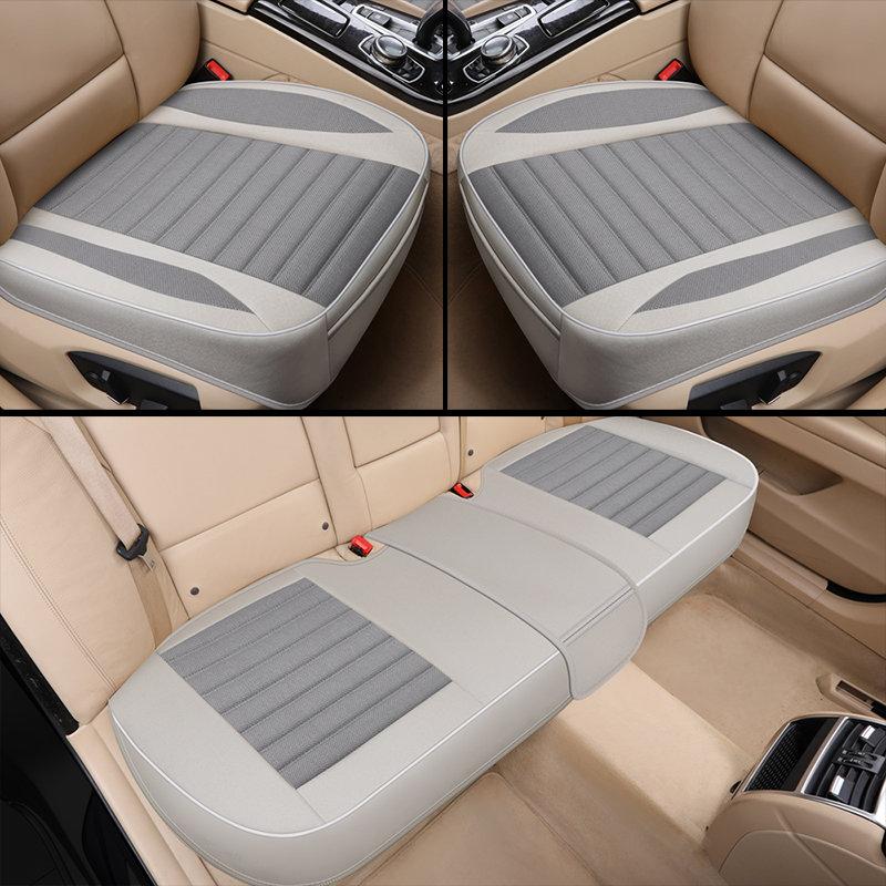 Coprisedile Auto, Cuscino in Lino Stagioni Universale Traspirante Per la Maggior Parte delle Berlina a Quattro Porte e SUV Protezione Ultra-Lusso per Sedile Auto