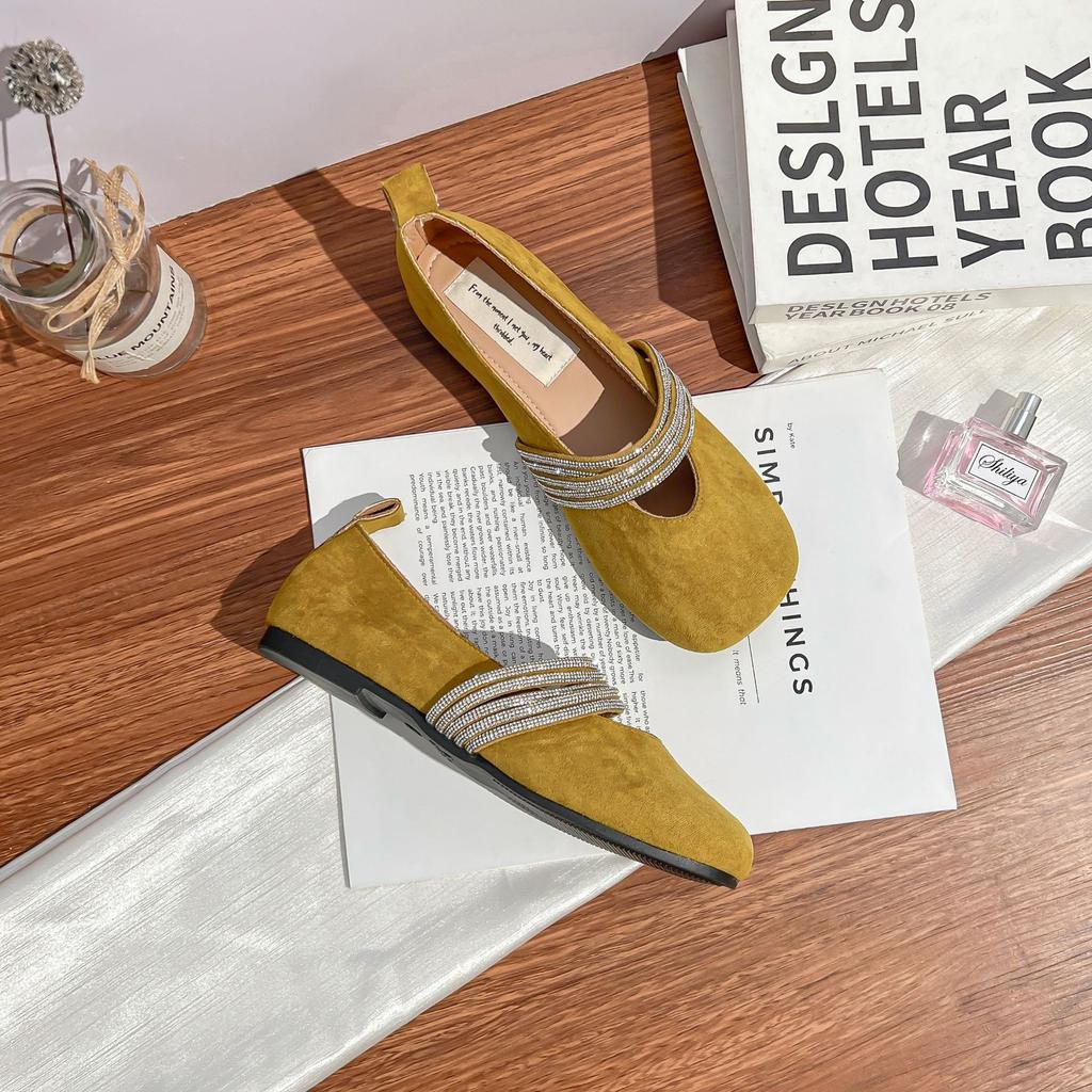 Silver single shoes women's flat bottom wear versatile temperament high sense Mary Jane shoes with skirt fairy style casual women's shoes