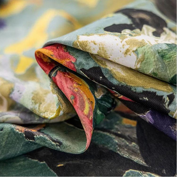 Olejomalba na záclony v americkém stylu Retro květinová záclona Ložnice Balkon Okno Podlaha Zastínění Tyč na záclony