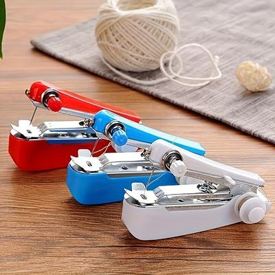 Home Handheld Sewing Machine Protable Outdoor Travel Clothes Fabrics DIY Stitchin Sew Tool Mini Manual Stitch Needlework Machine