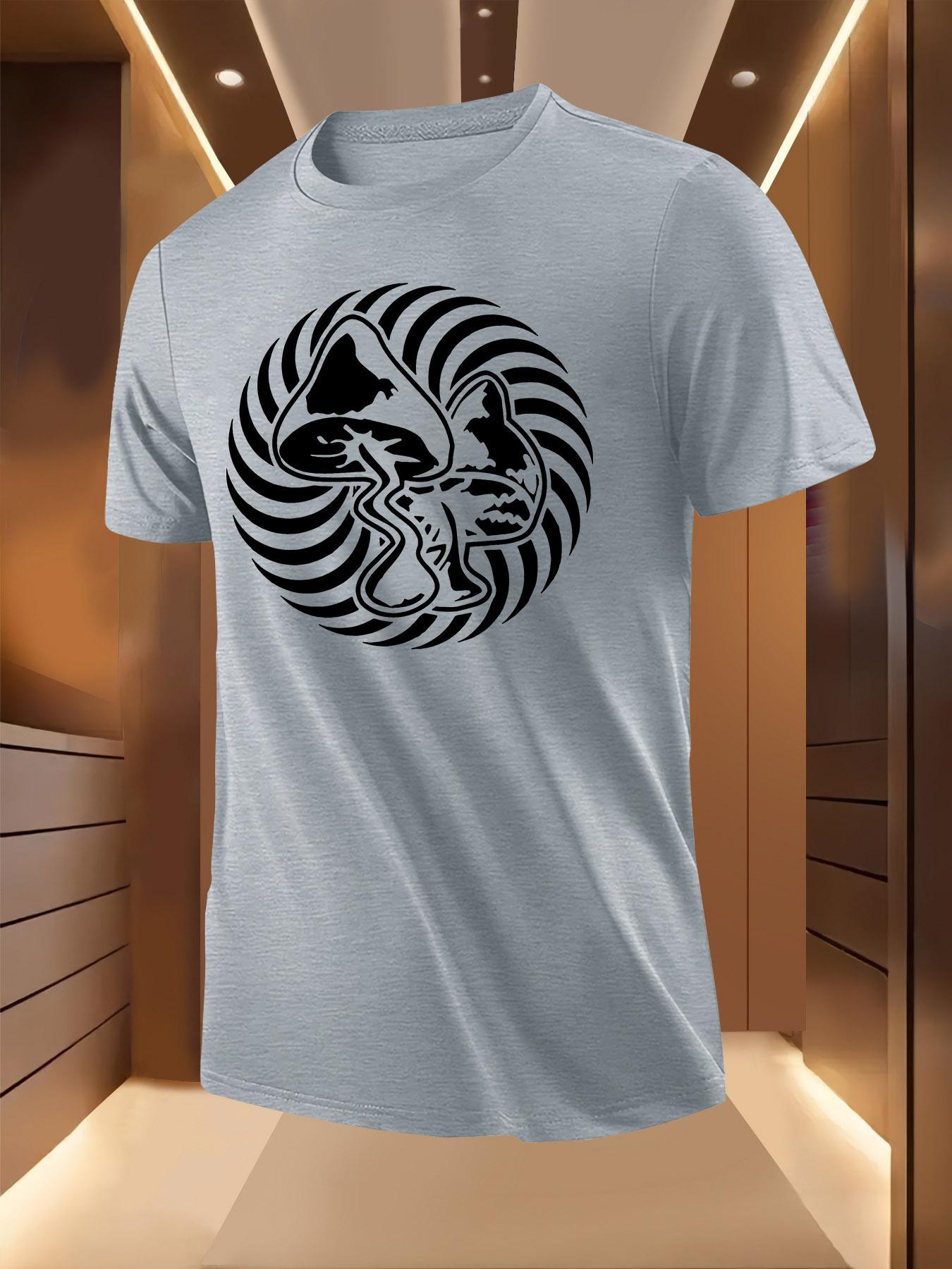 Spiral Mushroom Print Tshirt - Breathable Lightweight Pol... XL