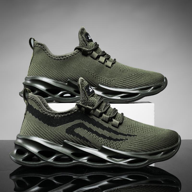 Men's Casual Sports Men's Shoes Breathable Blade Sole Shoes Lightweight Running Shoes Large Size Shoes Couple