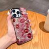 Wildflower INS S-Strawberry C-cherry Phone Case For iPhone17 16 15 14 13 12 Pro Max Grey Black Matte Laser Metallic Aurora Funda