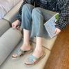 Slides Open Toe Flat White Woman Slippers Sandals Shoes for Women on Beach Outside Black Brown Indoor New Style Promotion I Vip