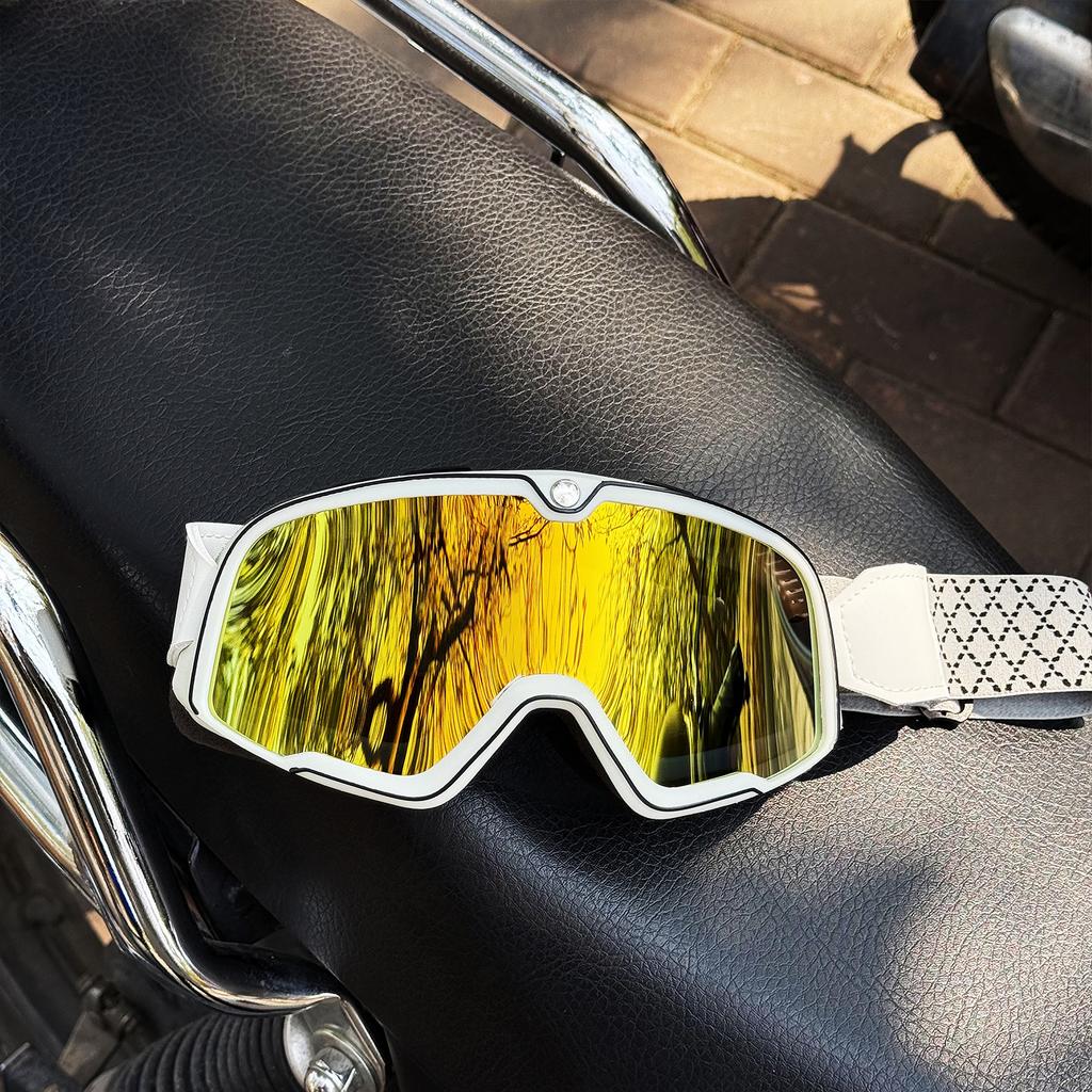 Kask motocyklowy retro motokrosowy gogle pilotażowe jet vintage motocyklowe skuterowe okulary offroadowe okulary